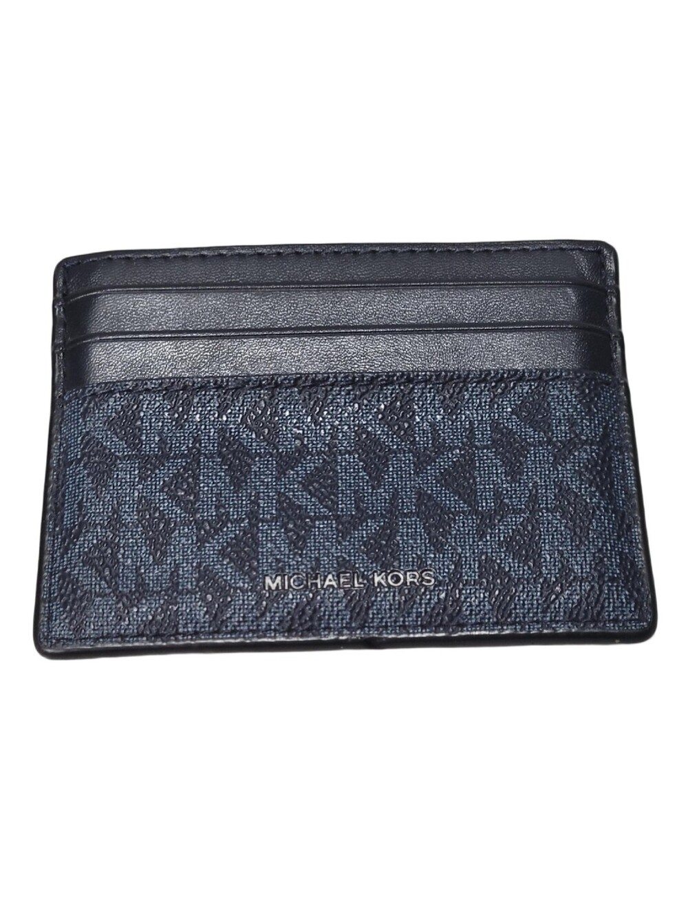 MICHAEL KORS MENS COPPER CARD CASE WALLET MK ADMIRAL PALE BLUE